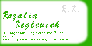 rozalia keglevich business card